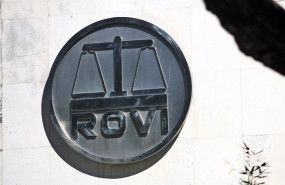 ep archivo   logo de los laboratorios farmaceuticos rovi en sus oficinas en madrid espana