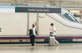 ep archivo   tren ave de renfe en la estacion de santa justa en sevilla