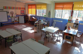 ep aula vacia tras la suspension de la actividad docente presencial por la pandemia