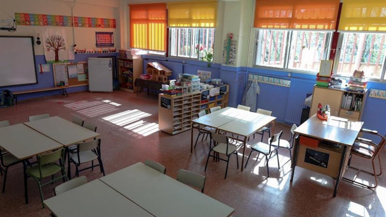 ep aula vacia tras la suspension de la actividad docente presencial por la pandemia