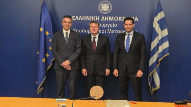 ep de izquierda a derecha el ministro de infraestructuras y transporte de grecia christos dimas el