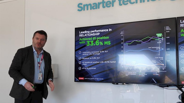 ep el director general de lenovo iberia alberto ruano en la presentacion de los resultados de 2019