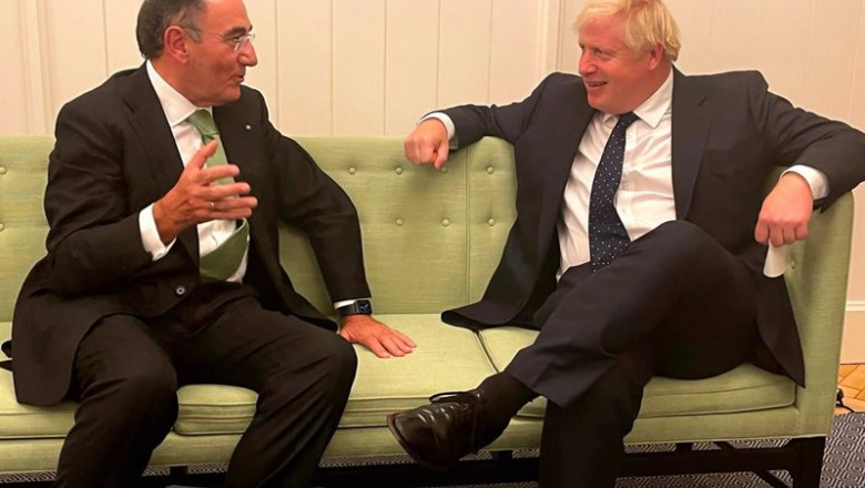 El presidente de Iberdrola, Ignacio Galán, con el primer ministro Boris Johnson | IBERDROLA ep el presidente de iberdrola ignacio galan con el primer ministro boris johnson