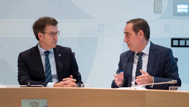 ep el presidente de la xunta alberto nunez feijoo y el conselleiro de facenda valeriano martinez en