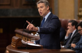 ep el presidente del pp alberto nunez feijoo interviene durante un pleno extraordinario en el