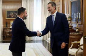ep el rey felipe vi recibe en audiencia al lider de vox santiago abascal en la segunda jornada de la