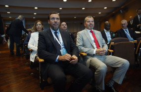 ep i d el ministro oscar puente y el secretario general de omi arsenio dominguez durante la apertura