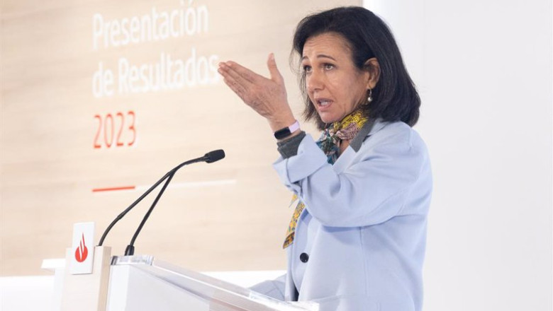 La presidenta del Banco Santander, Ana Botín, durante la presentación de los resultados de 2023 del Grupo Santander, el pasado 31 de enero | Eduardo Parra - Europa Press ep la presidenta del banco santander ana botin durante la presentacion de los resultados de 2023 del