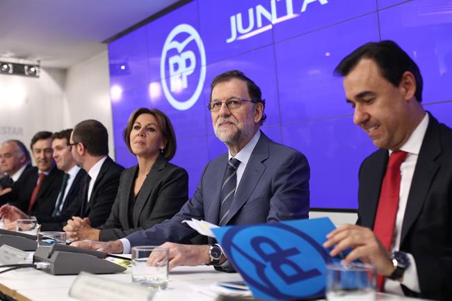Mariano Rajoy y María Dolores Cospedal en la Junta Directiva Nacional del PP | EUROPA PRESS ep mariano rajoymaria dolores cospedalla junta directiva nacionalpp