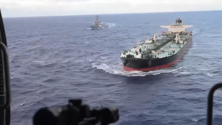 Petrolero 'Aquila II' de la 'flota fantasma' rusa apresado por EEUU en el Índico | DEPARTAMENTO DE DEFENSA DE EEUU ep petrolero aquila ii de la flota fantasma rusa apresado por eeuu en el indico