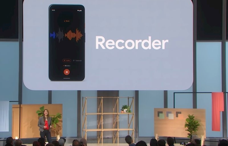 ep presentacion de la aplicacion recorder de pixel 4 en el evento de made by google 2019 ep presentacion de la aplicacion recorder de pixel 4 en el evento de made by google 2019