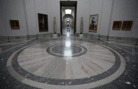 ep sala con pinturas de goya en el museo nacional del prado vacia por el cierre temporal del museo