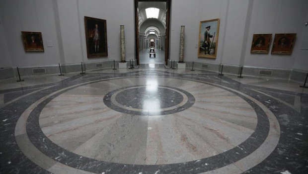 ep sala con pinturas de goya en el museo nacional del prado vacia por el cierre temporal del museo