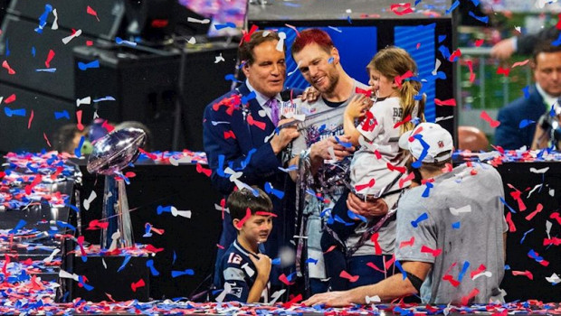 ep tom brady celebra junto a su hija la conquista de su sexta super bowl en 2019