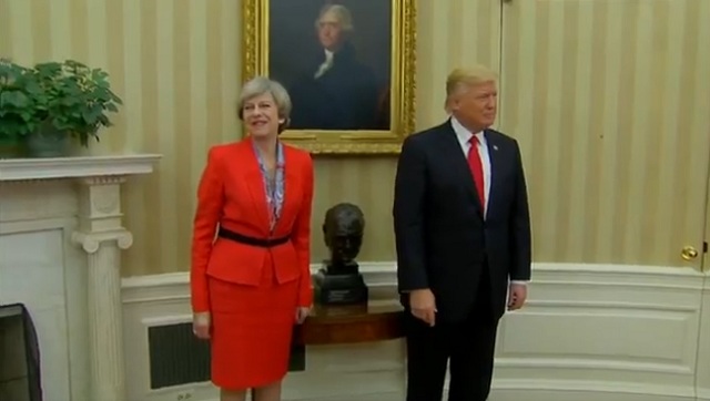 May y Trump se han reunido en la Casa Blanca | Archivo Bolsamanía theresamay y trump