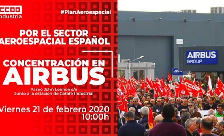 CCOO convoca una concentración en Getafe este viernes a las puertas de Airbus en protesta por los despidos | CCOO ep ccoo convoca una concentracion en getafe este viernes a las puertas de airbus en protesta por los