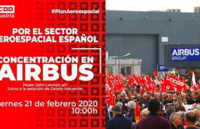 ep ccoo convoca una concentracion en getafe este viernes a las puertas de airbus en protesta por los