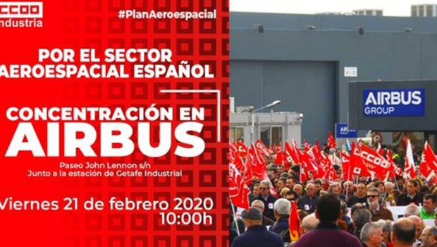 ep ccoo convoca una concentracion en getafe este viernes a las puertas de airbus en protesta por los