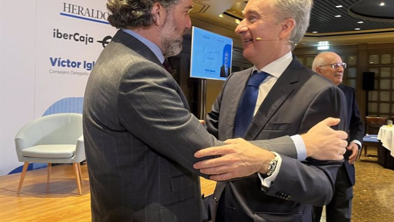 El consejero delegado de Ibercaja, Víctor Iglesias, en un acto en Zaragoza. | EUROPA PRESS ep el consejero delegado de ibercaja victor iglesias en un acto en zaragoza
