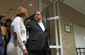 ep el exvicepresidente de la generalitat oriol junqueras preso por el proces acompanado entre otros