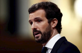 ep el lider del pp pablo casado durante su intervencion en el pleno del congreso celebrado este