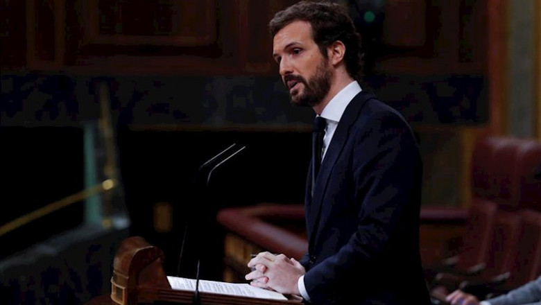 El líder del PP, Pablo Casado. | Pool ep el lider del pp pablo casado durante su intervencion en el pleno del congreso este miercoles