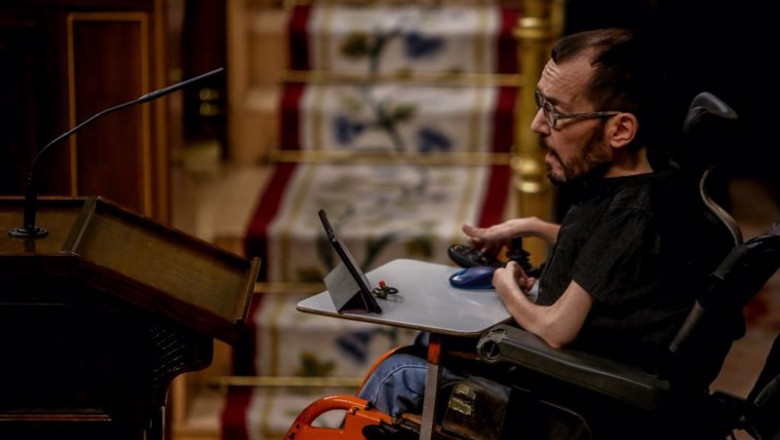 El portavoz de Unidas Podemos en el Congreso, Pablo Echenique, interviene durante una sesión plenaria en el Congreso | Ricardo Rubio - Europa Press ep el portavoz de unidas podemos en el congreso pablo echenique interviene durante una sesion