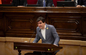ep el presidente de erc en el parlament sergi sabri interviene desde el atril durante un pleno del