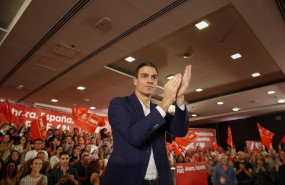 ep el secretario general del psoe y presidente del gobierno en funciones pedro sanchez participan en