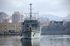 ep imagen del buque el cazaminas turia en el puerto de cartagena