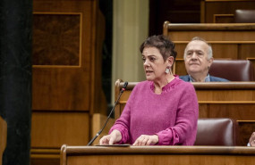 ep la portavoz de eh bildu mertxe aizpurua interviene durante la sesion plenaria en el congreso de