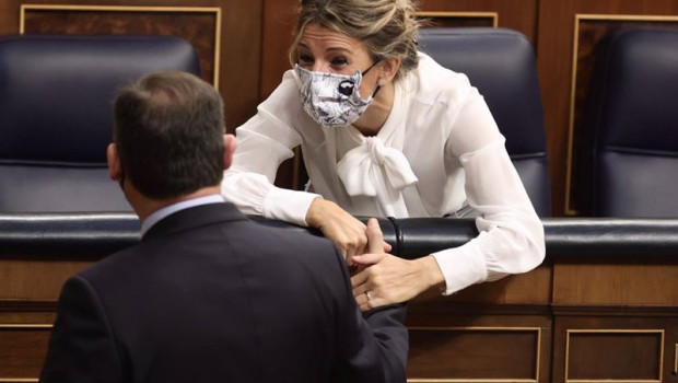 ep la vicepresidenta de trabajo yolanda diaz en una sesion de control al gobierno en el congreso