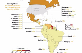 ep mapa con la situacion de los aranceles de trump en america