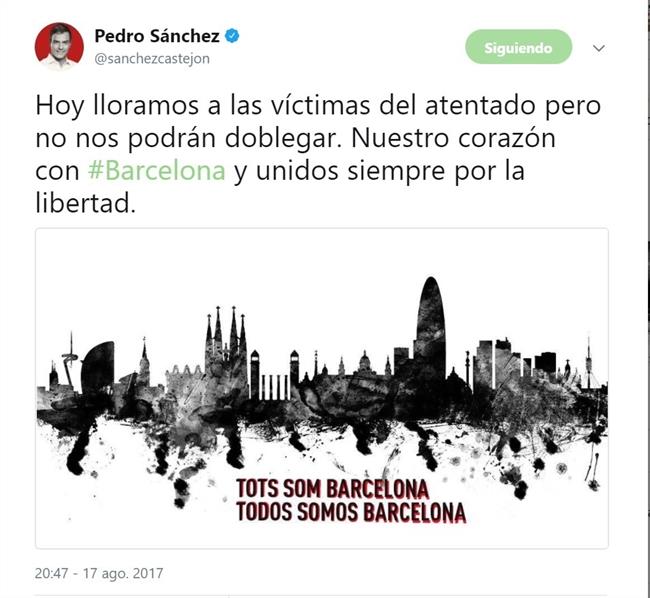 Mensaje de condena de Pedro Sánchez por el atentado de Barcelona | PEDRO SÁNCHEZ ep mensajecondenapedro sanchezatentadobarcelona