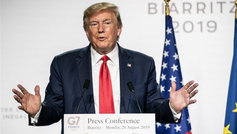 ep 26 august 2019 france biarritz us president donald trump attends the closing press conference of
