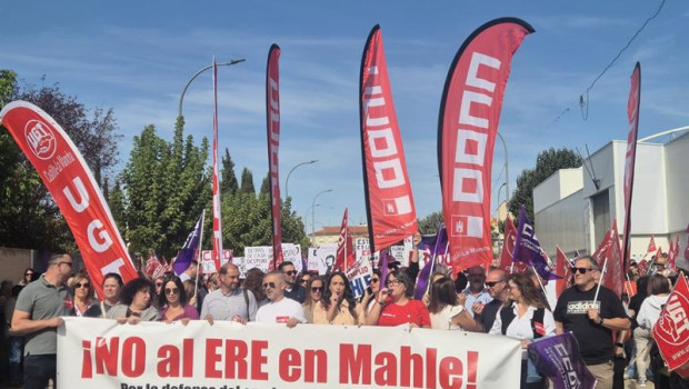 ep archivo   ccoo y ugt arropan a la plantilla de mahle y al pueblo de motilla del palancar en su