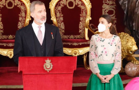 ep archivo   el rey felipe vi y la reina letizia durante la recepcion del cuerpo diplomatico en el