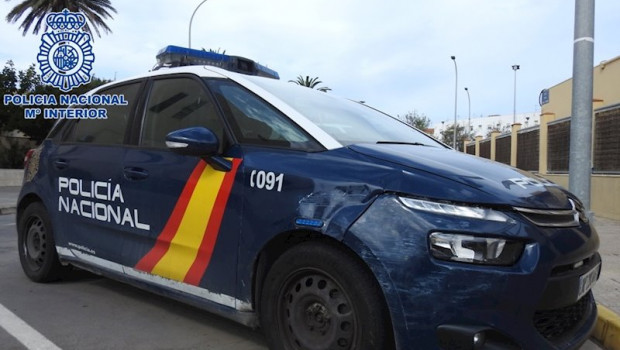 ep coche policial afectado por la persecucion
