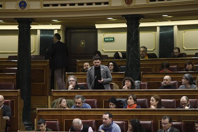 El diputado de ERC Gabriel Rufián en la sesión de control al Gobierno | EUROPA PRESS - Archivo ep diputadoerc gabriel rufianla sesioncontrolgobierno