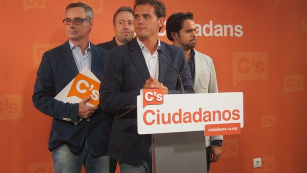 ep el expresidente ciudadanos albert rivera junto a jose manuel villegas juan carlos girauta y