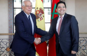 ep el ministro de exteriores josep borrell con su homologo marroqui nasser bourita en su ultima