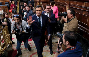 ep el presidente del gobierno en funciones pedro sanchez abandona el hemiciclo del congreso al