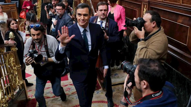 ep el presidente del gobierno en funciones pedro sanchez abandona el hemiciclo del congreso al