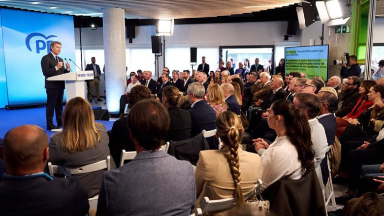El presidente del Partido Popular, Alberto Núñez Fejióo presenta en Santander el anticipo del Plan de Autónomos | Juanma Serrano - Europa Press ep el presidente del partido popular alberto nunez fejioo presenta en santander el anticipo del plan