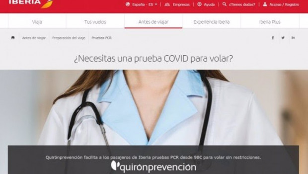 ep empresas- el acuerdo entre iberia y quironprevencion para pruebas covid suma ya mas de 13000 test