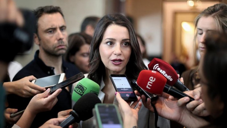 ep la portaveu parlamentria de ciutadans ines arrimadas ofereix declaracions als mitjans de