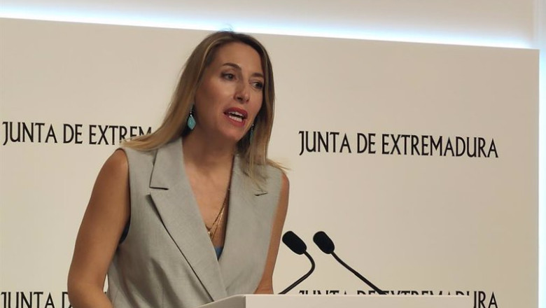 ep la presidenta de la junta de extremadura maria guardiola en la sala de prensa ep la presidenta de la junta de extremadura maria guardiola en la sala de prensa