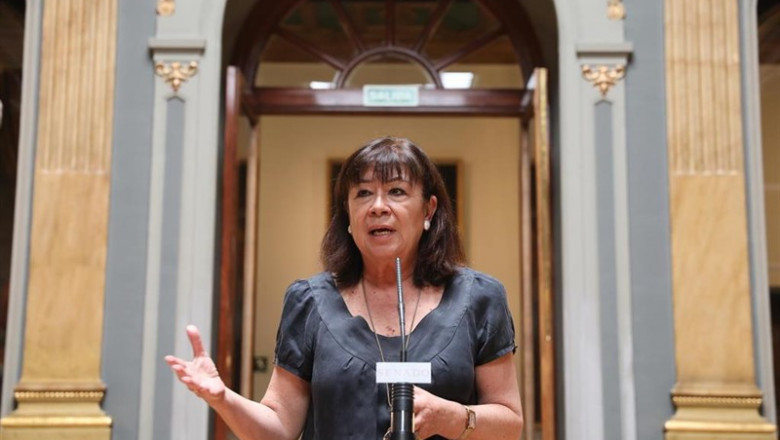 ep la presidentapsoevicepresidenta priemrasenado cristina narbona en ruedaprensala reunionlos miembrosla mesasenado