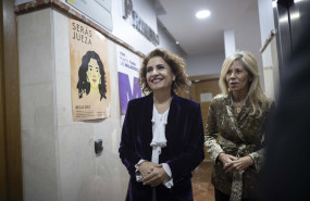 ep la vicepresidenta y ministra de hacienda maria jesus montero este viernes en huelva junto a la