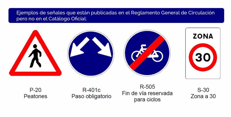 Los conductores desconocemos un gran número de señales porque tampoco figuran en el Reglamento General de Circulación o en el Catálogo oficial | Afasemetra ep los conductores desconocemos un gran numero de senales porque tampoco figuran en el reglamento